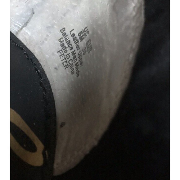 SAM EDELMAN Peter Black Leather Zip Gold Buckle Ankle  Booties Boots  6M - Picture 9 of 9